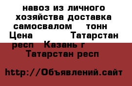 навоз из личного хозяйства доставка самосвалом 6-7тонн › Цена ­ 3 000 - Татарстан респ., Казань г.  »    . Татарстан респ.